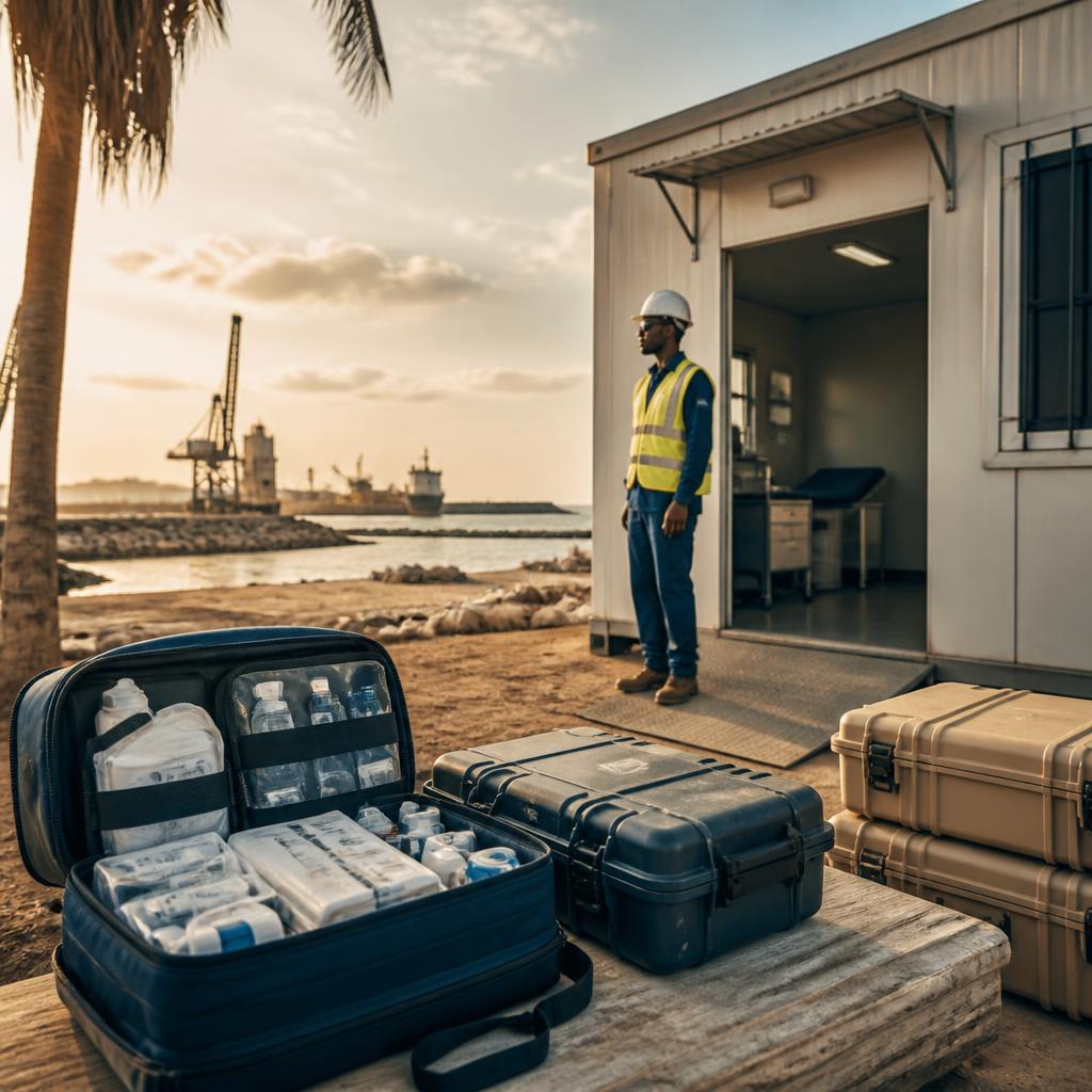 Medical response supplies prepared for an industrial remote worksite
